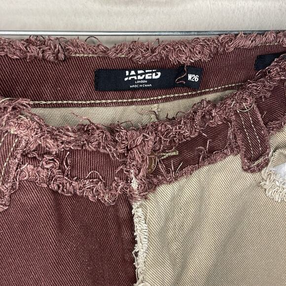 ASOS Jaded London boyfriend jeans in brown patchwork denim Women Size 26 - Picture 6 of 11